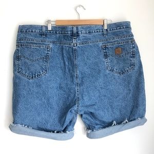 plus size denim cutoff shorts